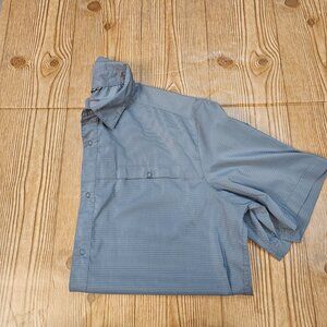 Mens Swiss Tech Button Up Short Sleeve Shirt